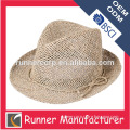 Wholesale custom paper braid straw fedora hat